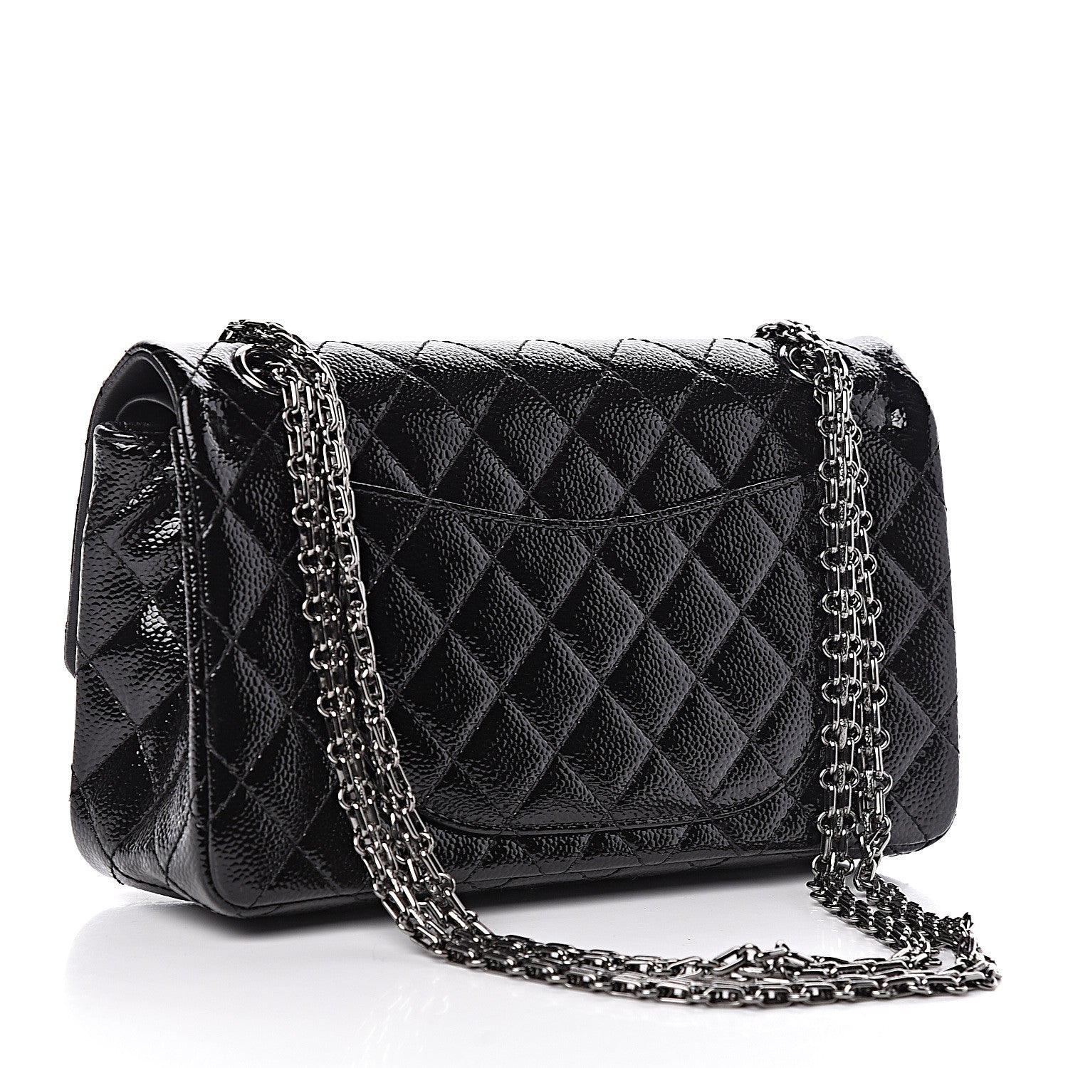 Chanel Patent Caviar Quilted 2.55 Reissue 225 Flap Black 3 of 10