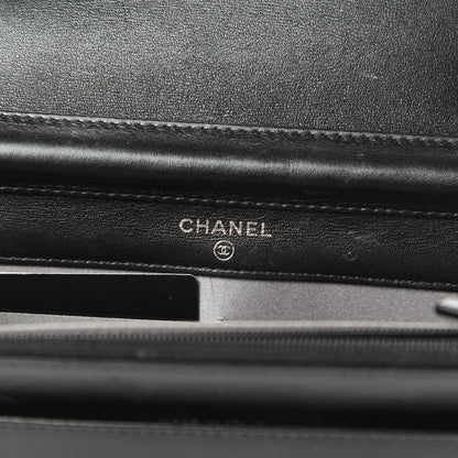 Chanel Lambskin Studded CC Wallet On Chain WOC Black 6 of 19