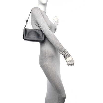 Louis Vuitton Epi Pochette Accessories NM Black 3 of 10