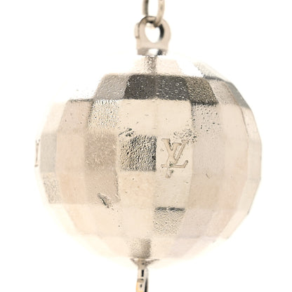 Louis Vuitton Mirror Ball Disco Key Holder Chain Ring Silver 3 of 4