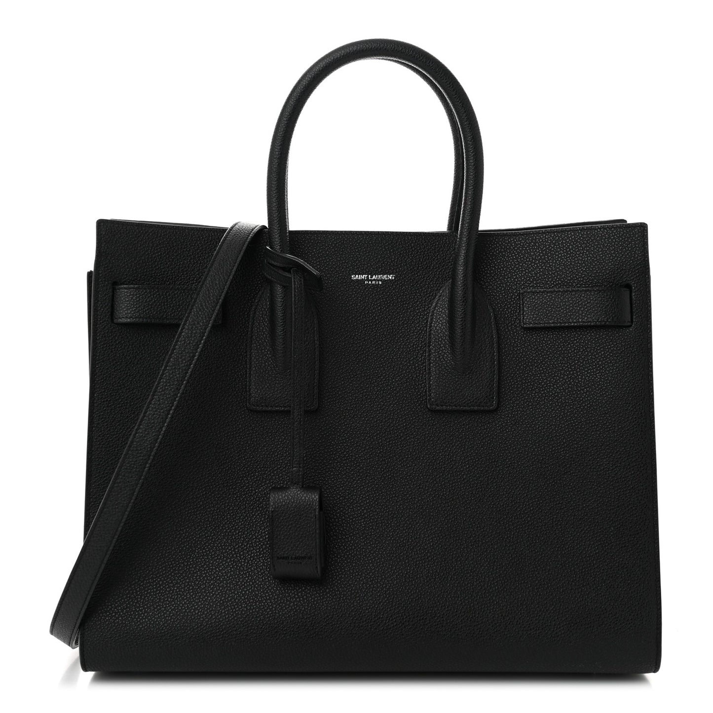 Grained Calfskin Small Sac De Jour Black