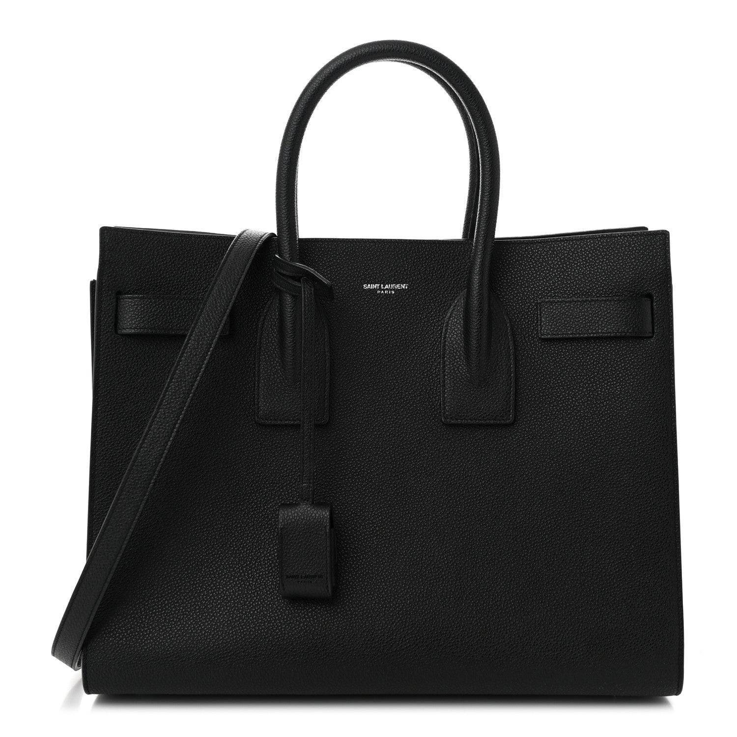 Saint Laurent Grained Calfskin Small Sac De Jour Black 1 of 9