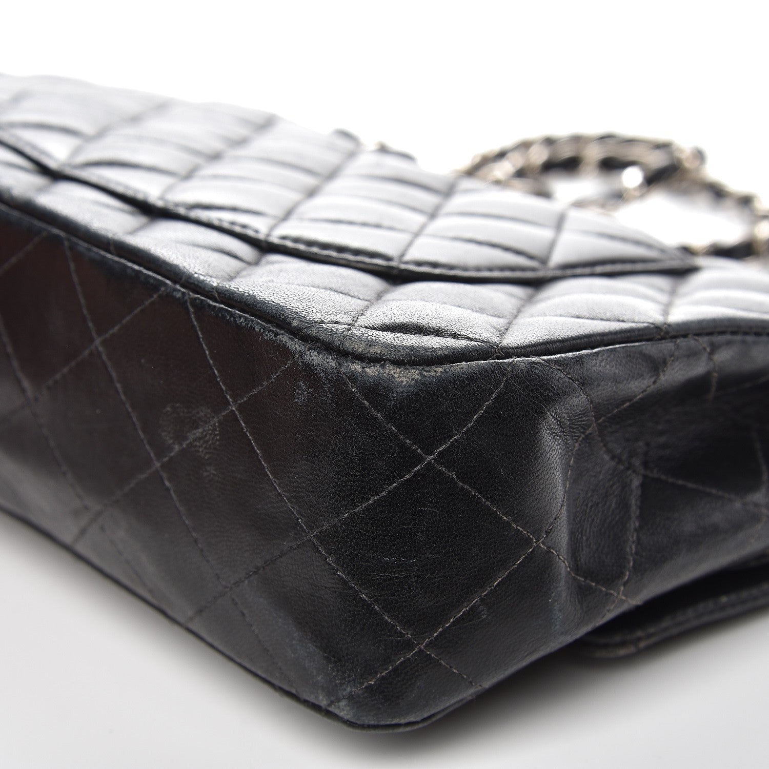 Chanel Lambskin Quilted Medium Double Flap Black 15 of 21