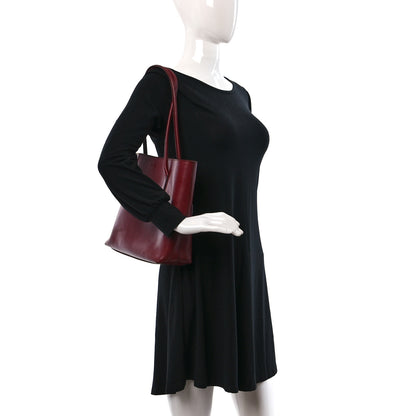 Prada Calfskin Shopper Tote Red 2 of 11