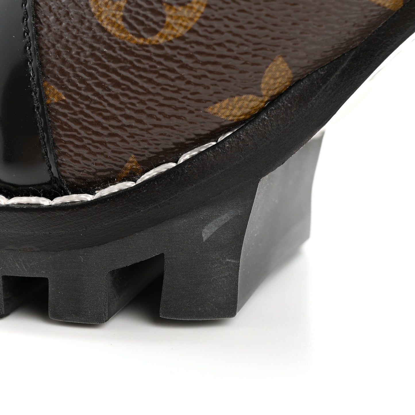 Patent Calfskin Monogram Star Trail Ankle Boots 38.5 Black