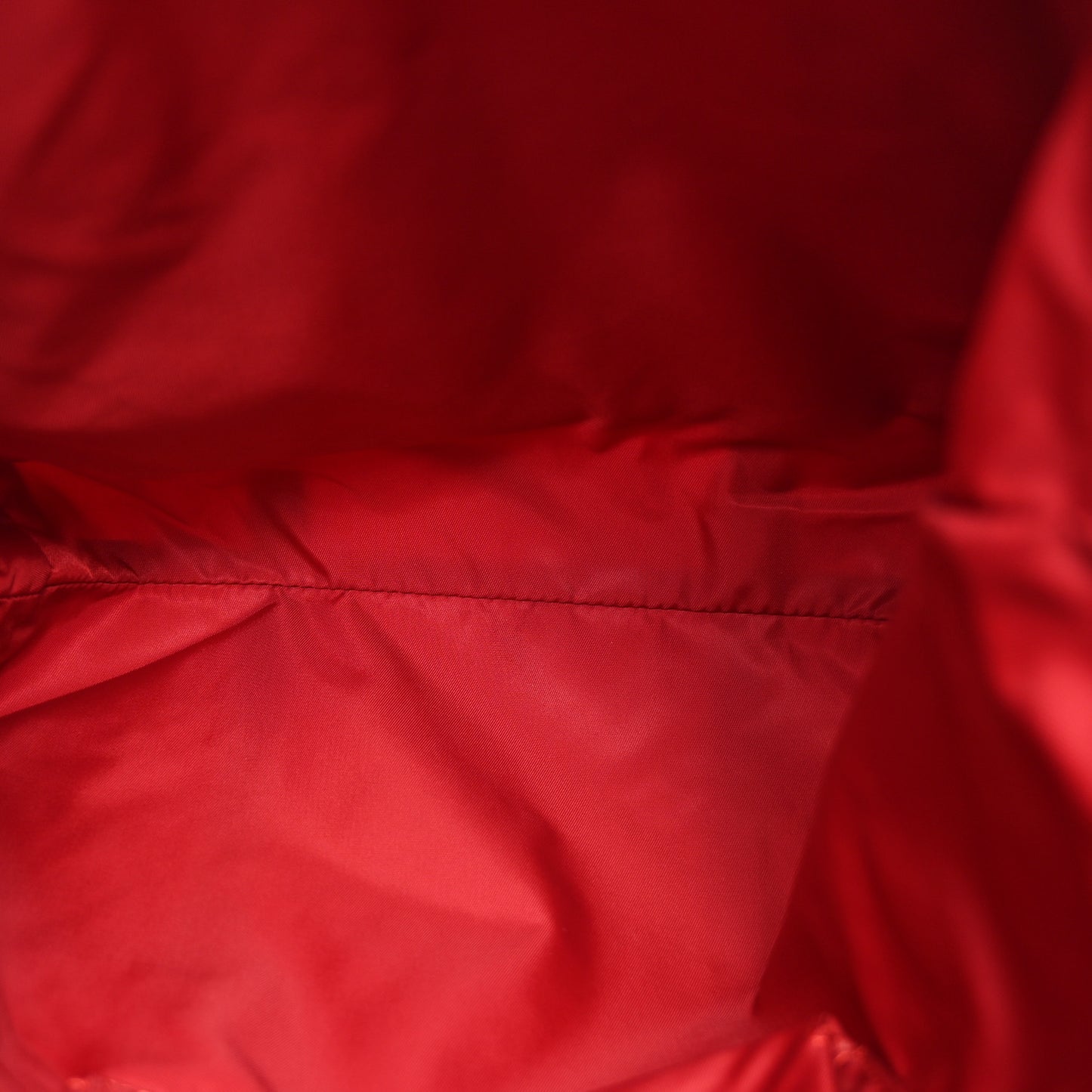 Nylon Monogram Dollar Calfskin Medium Vertical Tote Vibrant Red