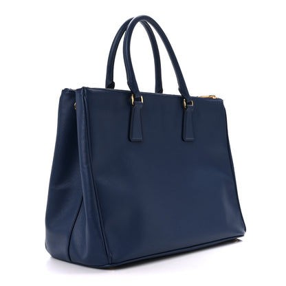 Prada Saffiano Lux Extra Large Galleria Double Zip Tote Bluette 3 of 13