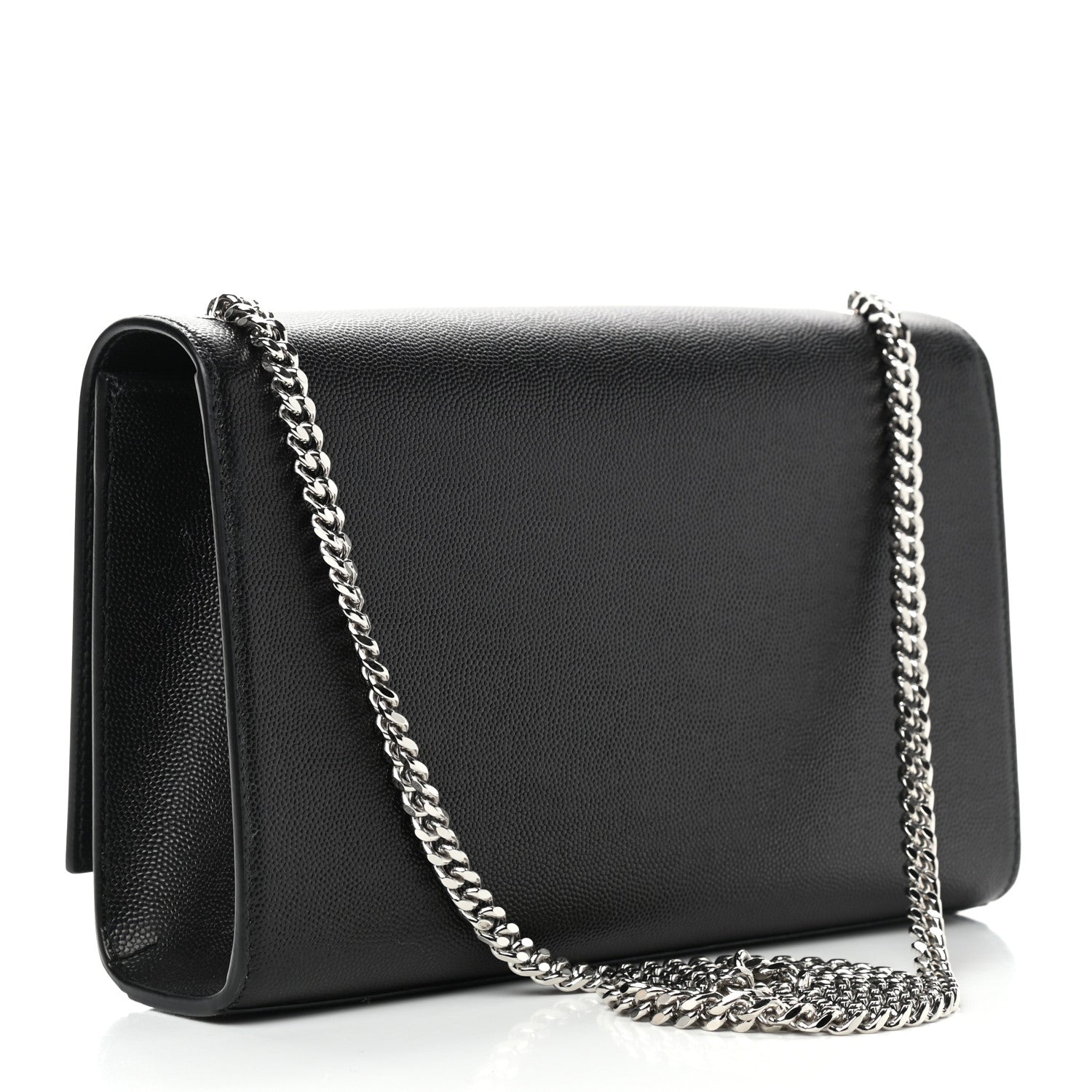 Saint Laurent Grain De Poudre Medium Classic Monogram Kate Satchel Black 3 of 8
