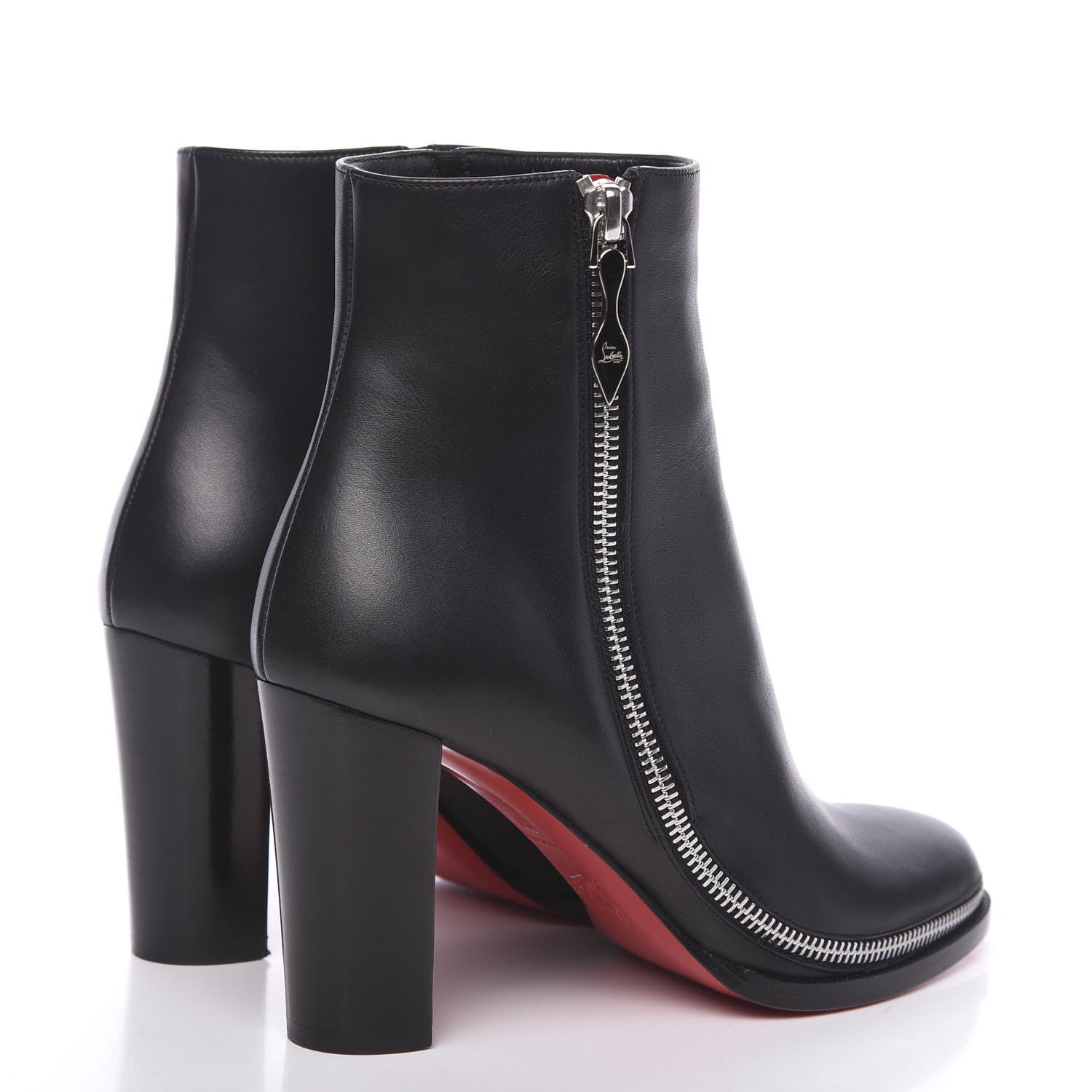 Christian Louboutin Calfskin Telezip 85 Ankle Bootie 37 Black 4 of 6