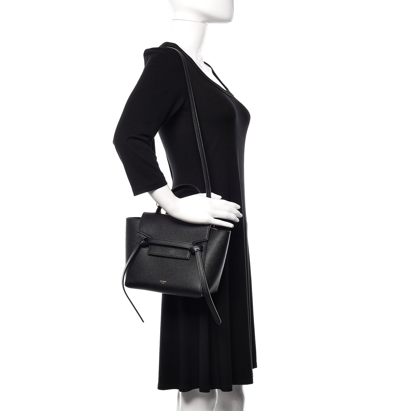 Grained Calfskin Nano Belt Bag Black