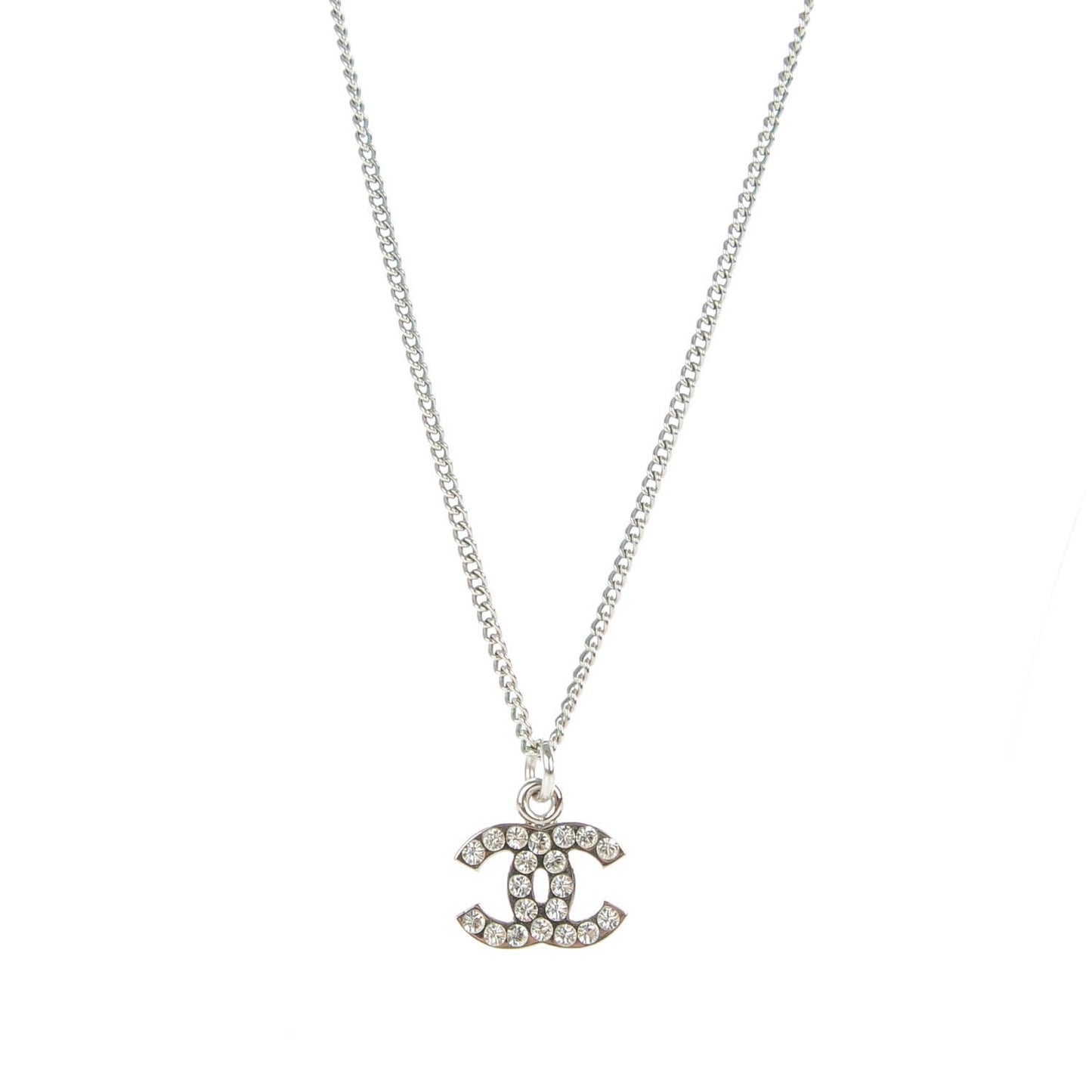 Crystal Timeless CC Necklace Silver