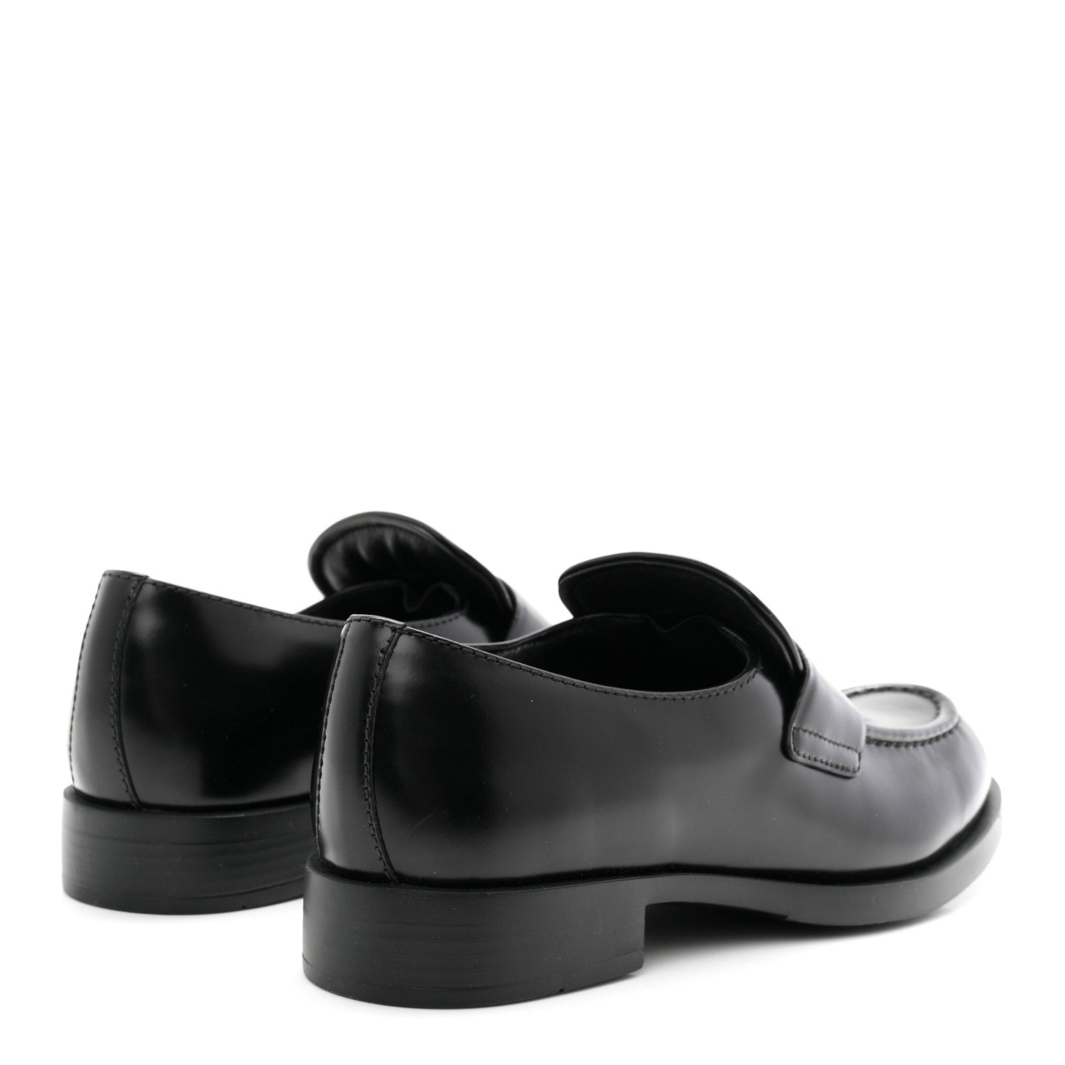 Prada Spazzolato Loafers 38.5 Black 5 of 10