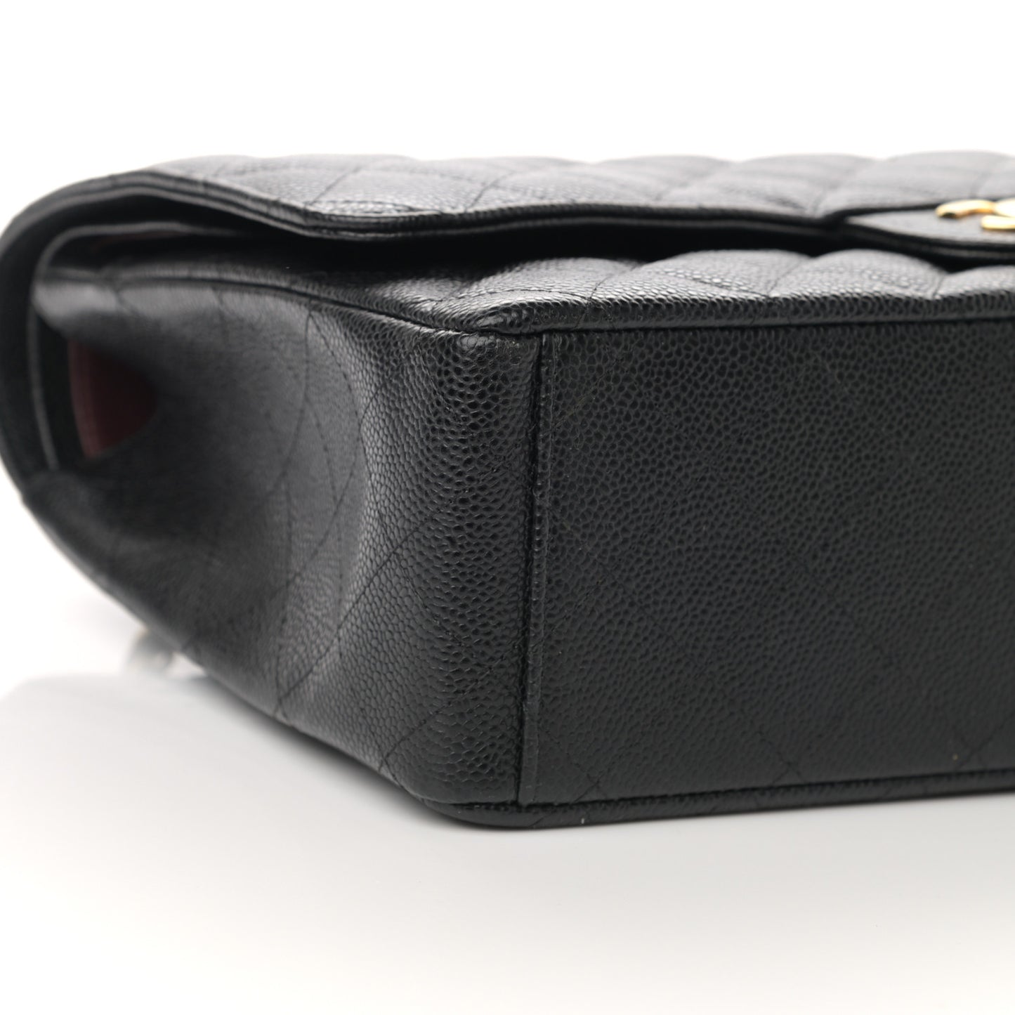 Caviar Quilted Maxi Double Flap Black