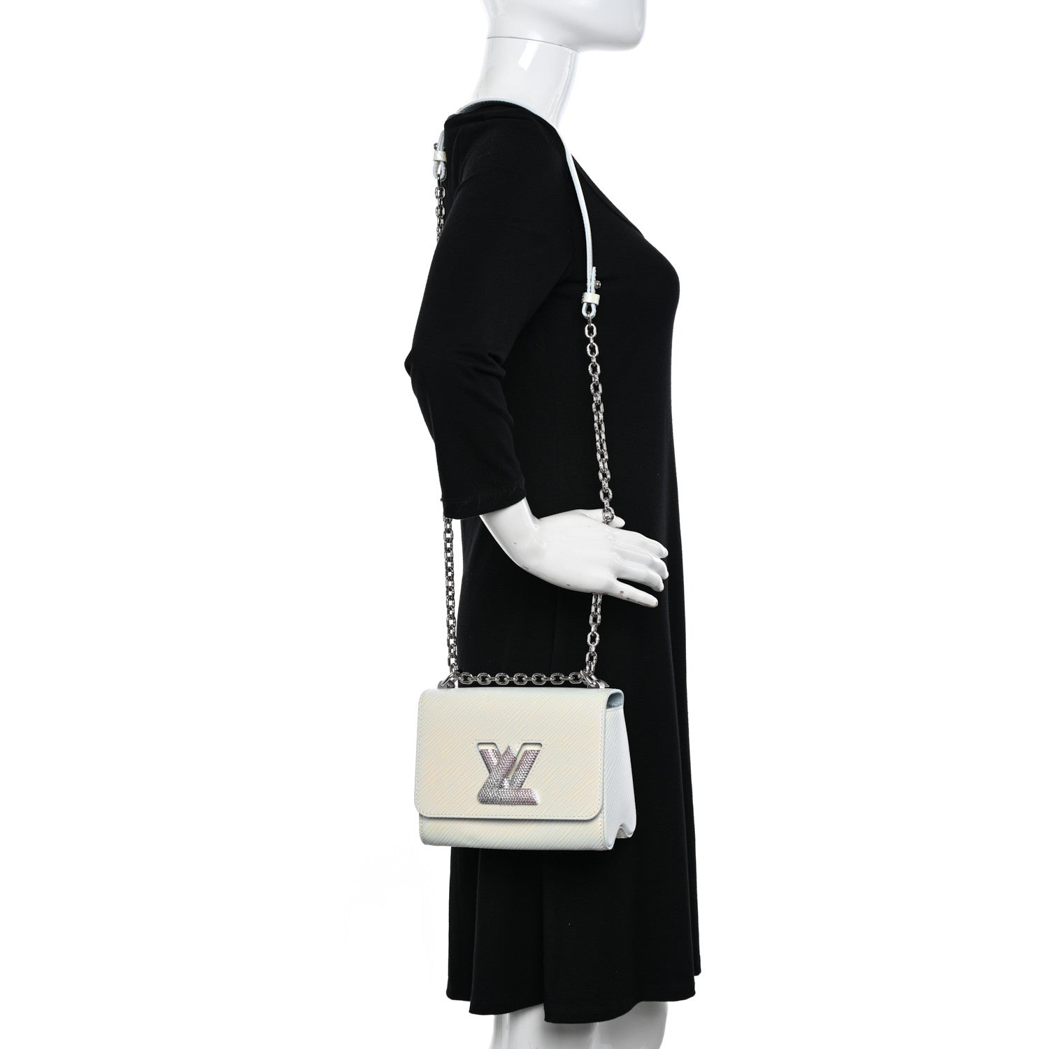 Louis Vuitton Epi Milky Way Twist Braided Chain Shoulder Bag Icy Blue 2 of 11