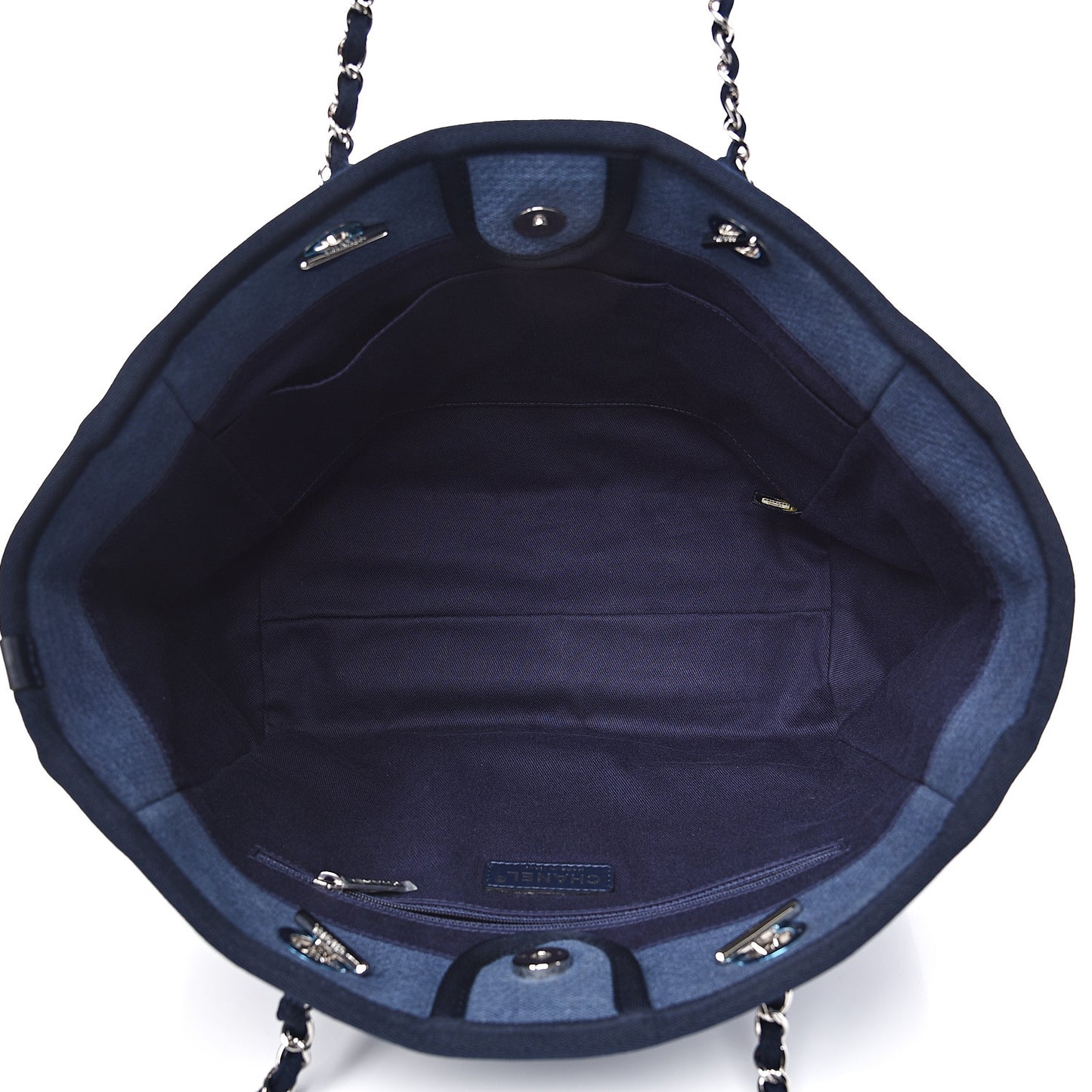 Canvas Small Deauville Tote Blue