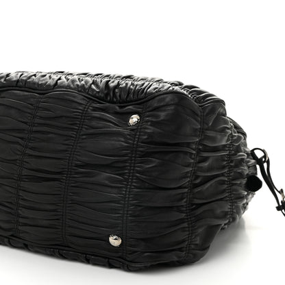 Prada Nappa Gaufre Double Zip Tote Black 11 of 13