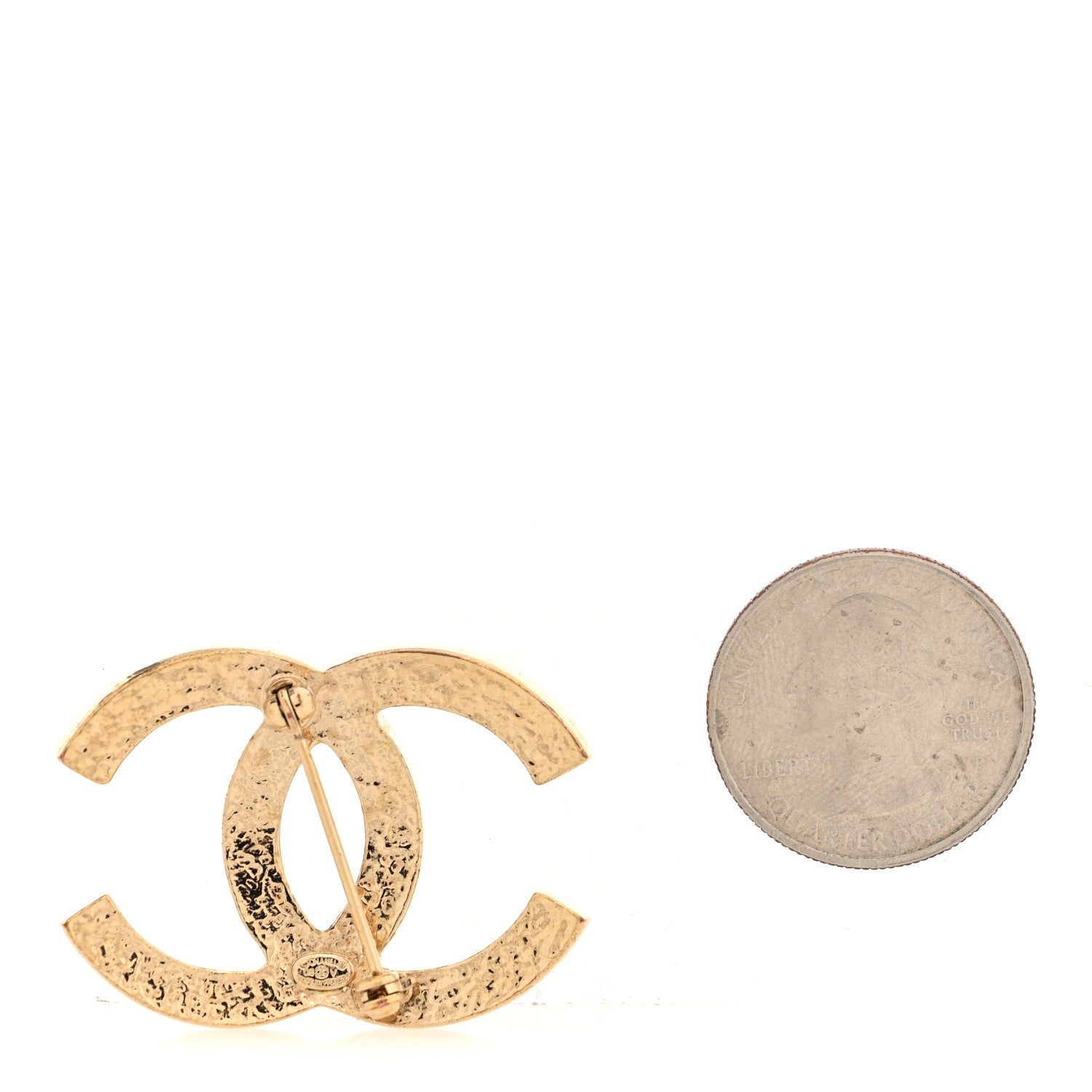 Chanel Pearl CC Brooch Gold 2 of 3