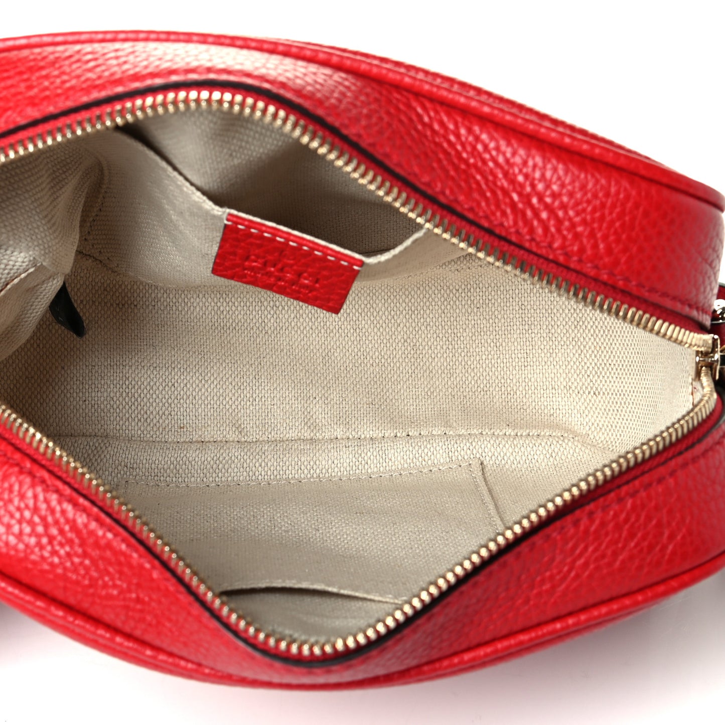 Pebbled Calfskin Small Soho Disco Bag Tabasco Red