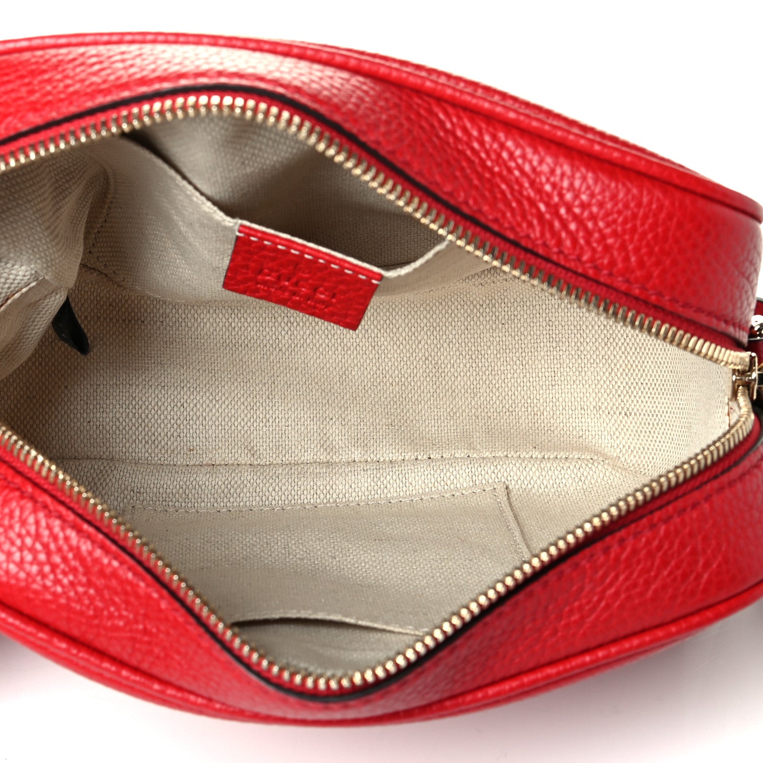 Gucci Pebbled Calfskin Small Soho Disco Bag Tabasco Red 4 of 6