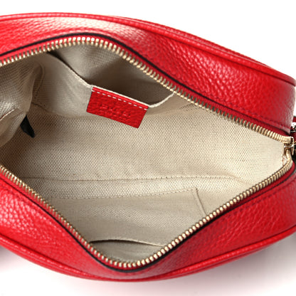 Gucci Pebbled Calfskin Small Soho Disco Bag Tabasco Red 4 of 6