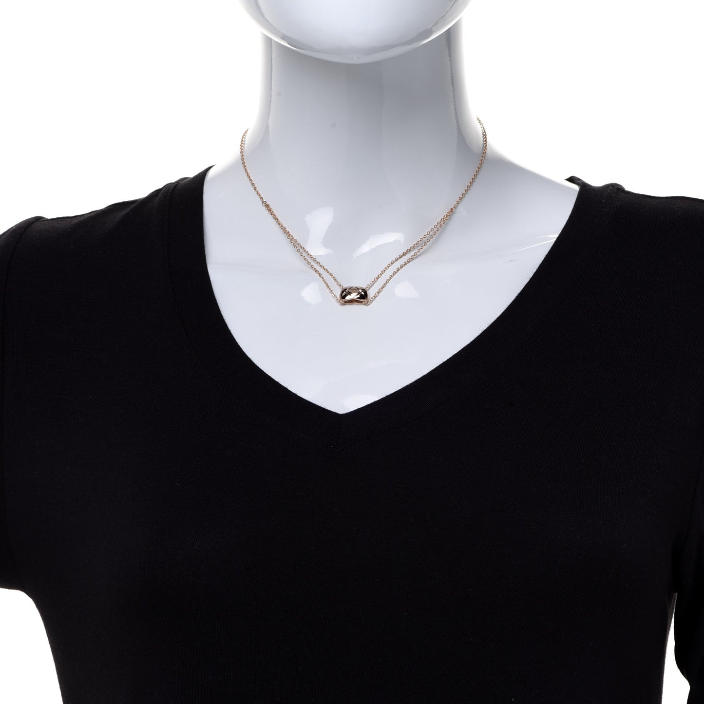 18K Beige Gold Coco Crush Pendant Necklace