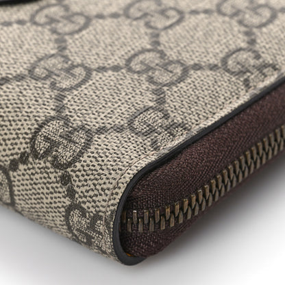 Gucci GG Supreme Monogram Neo Vintage Zip Around Wallet Beige Crop New Acero 8 of 9