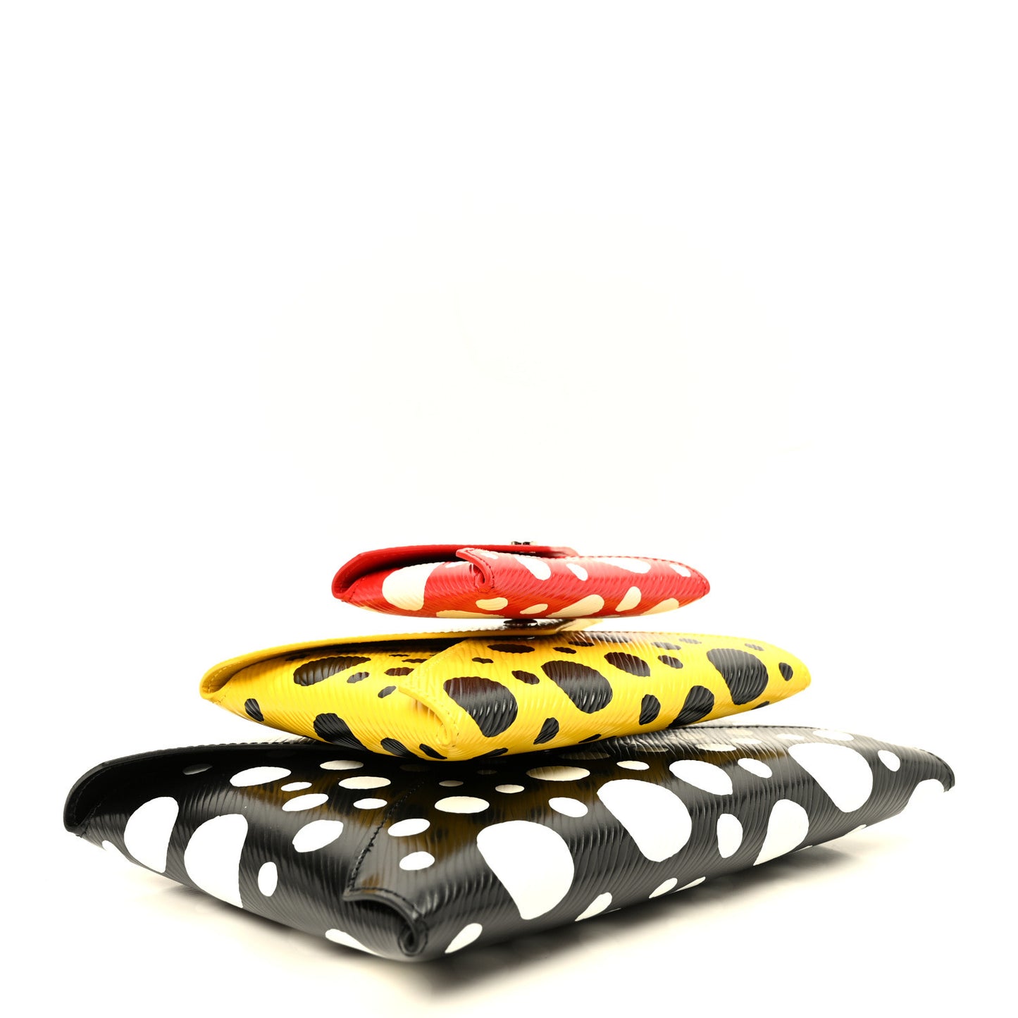 LV X YK Epi Kirigami Pochette Set Black Red Yellow