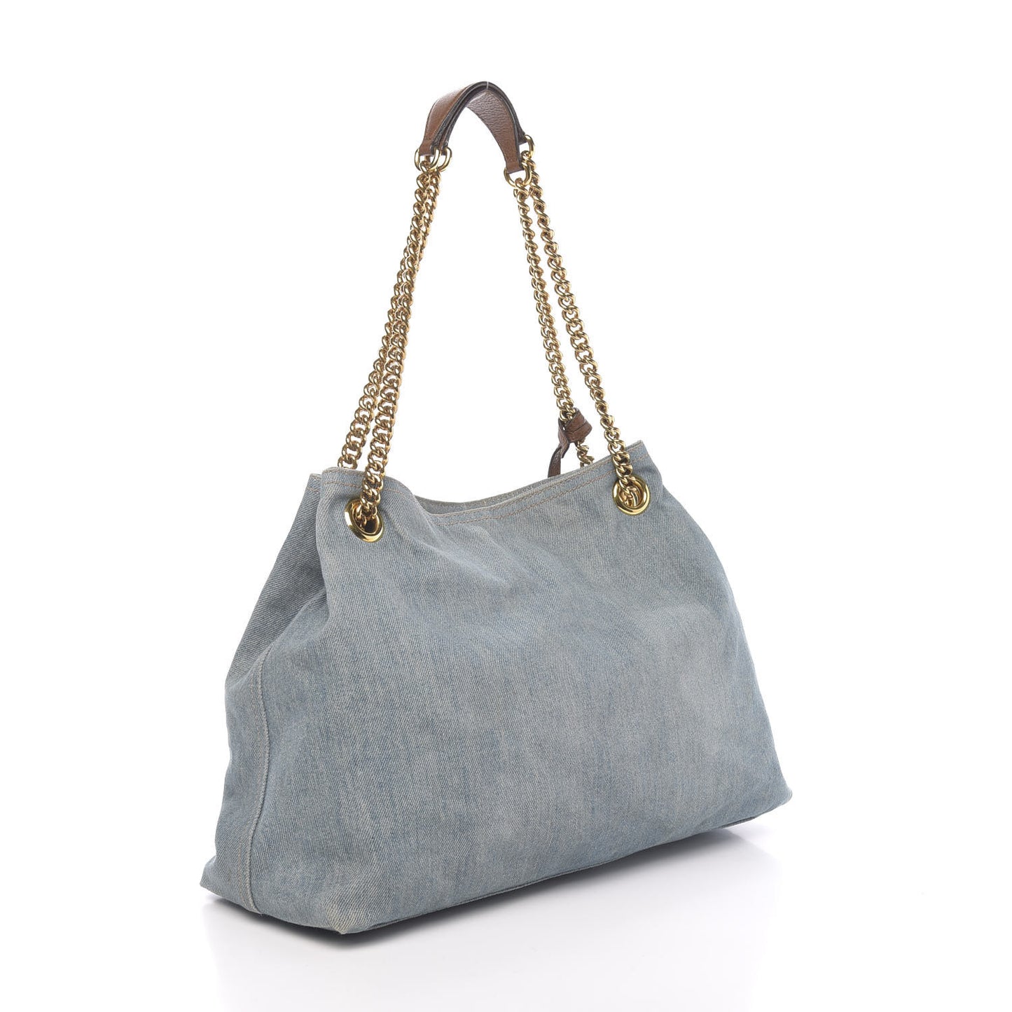 Denim Medium Soho Chain Shoulder Bag Blue