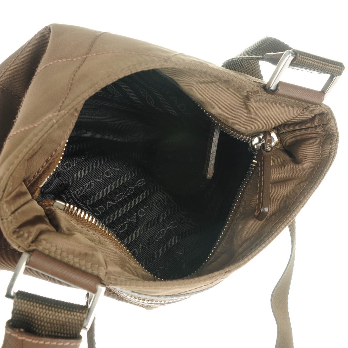 Tessuto Nylon Saffiano Quilted Crossbody Bag Corinto