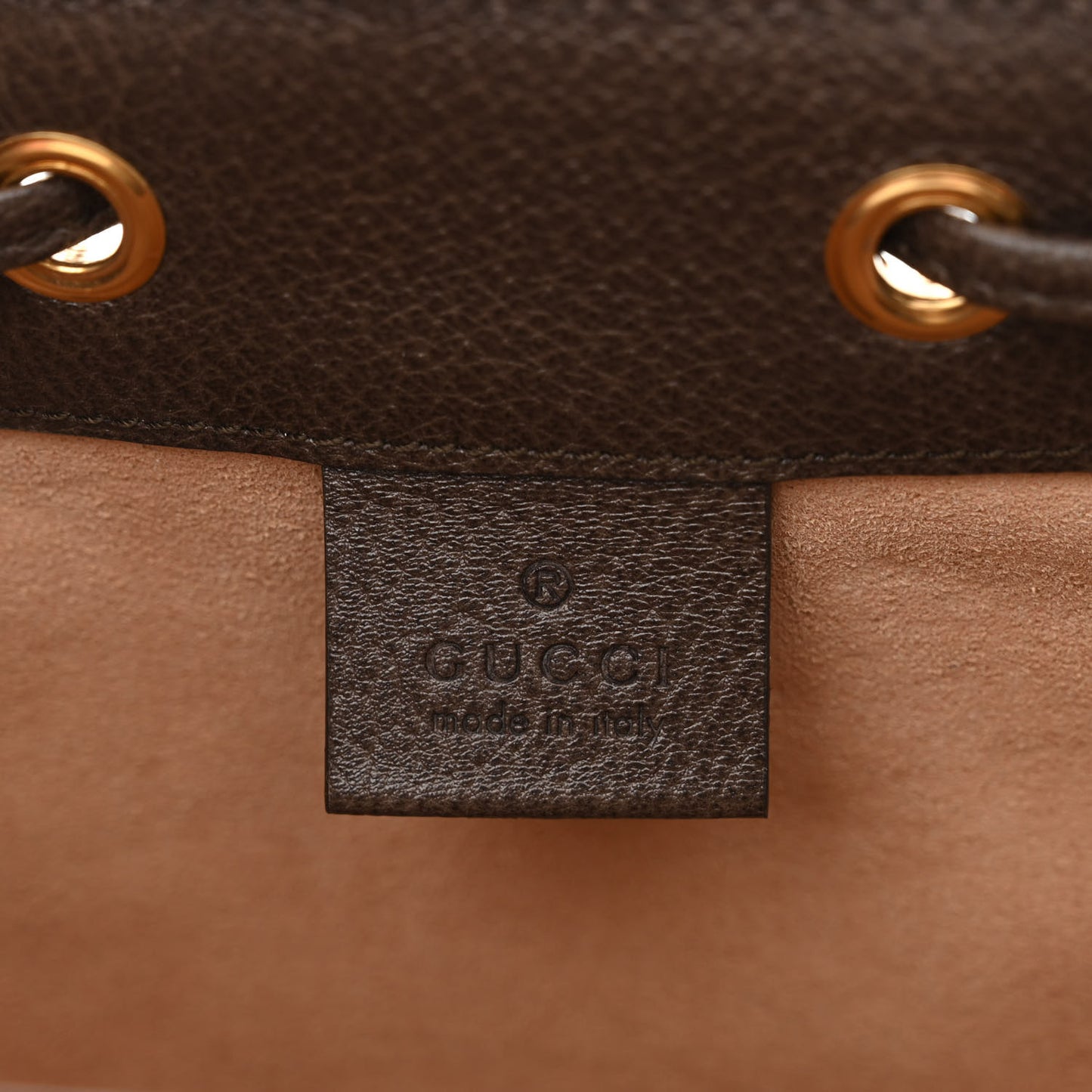 GG Supreme Monogram Web Mini Ophidia Bucket Bag Brown