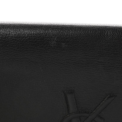 Saint Laurent Calfskin Monogram Large Belle De Jour Clutch Black 10 of 12