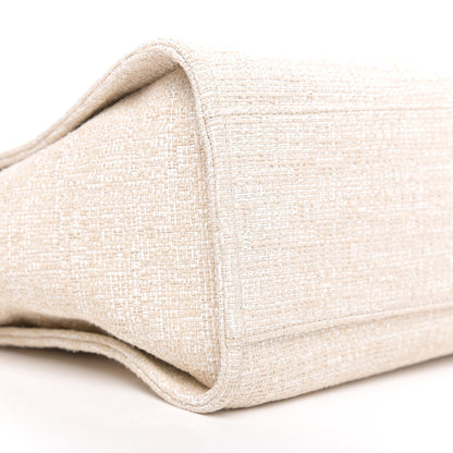Chanel Lurex Boucle Large Deauville Tote Light Beige 8 of 10