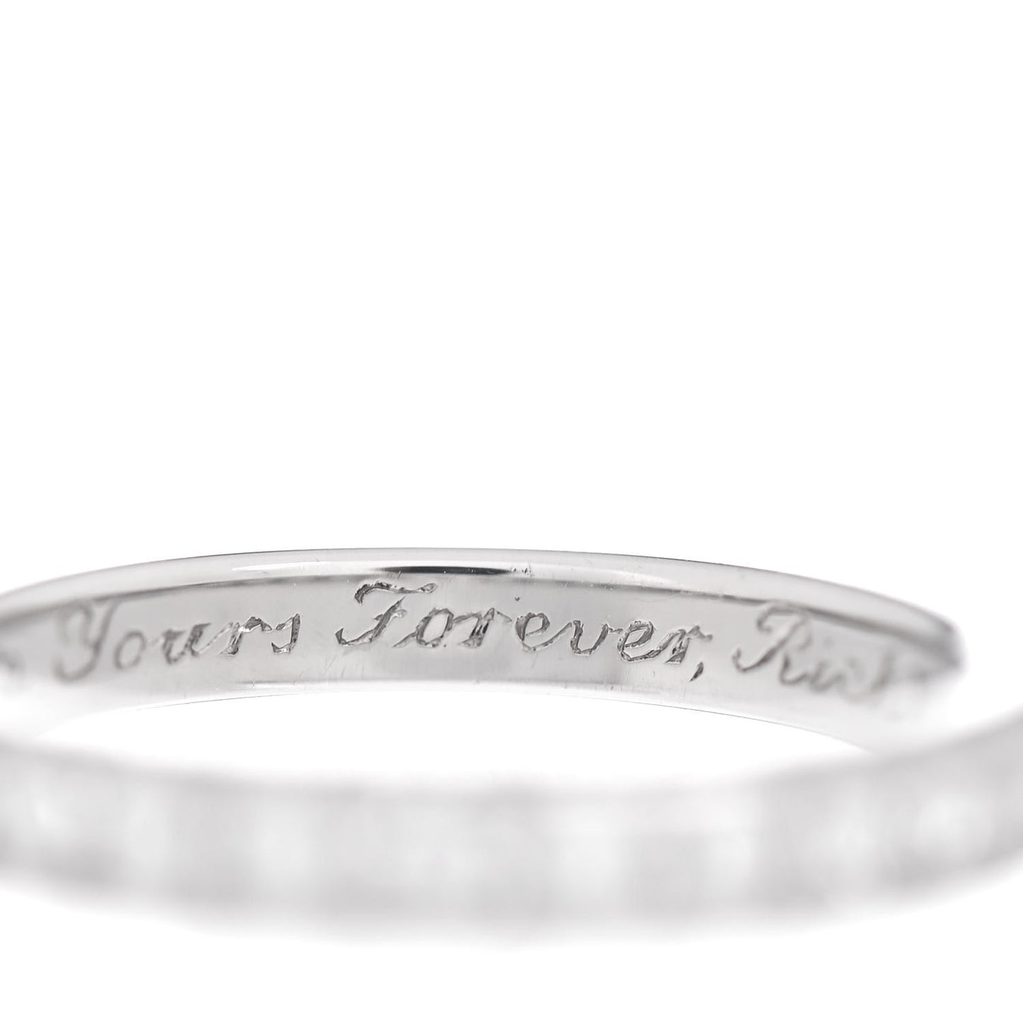 Platinum Diamond .33ctw Half Circle Wedding Band Ring 51 5.75