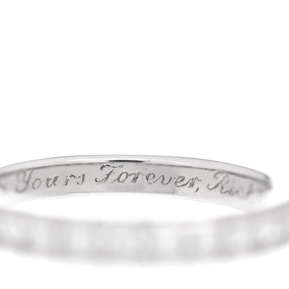Tiffany Platinum Diamond .33ctw Half Circle Wedding Band Ring 51 5.75 6 of 7