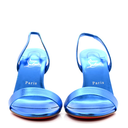 Christian Louboutin Kid Laminato O Marylin 85 Slingback Sandal Heels 39.5 Alize 2 of 8
