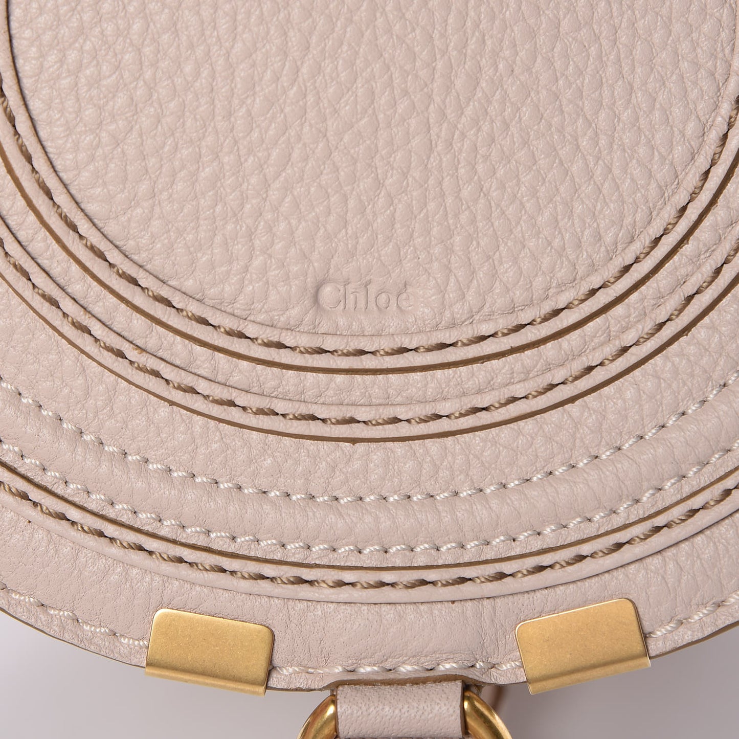 Calfskin Mini Marcie Round Crossbody Bag Abstract White