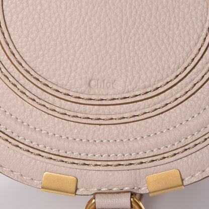 Chloe Calfskin Mini Marcie Round Crossbody Bag Abstract White 6 of 11
