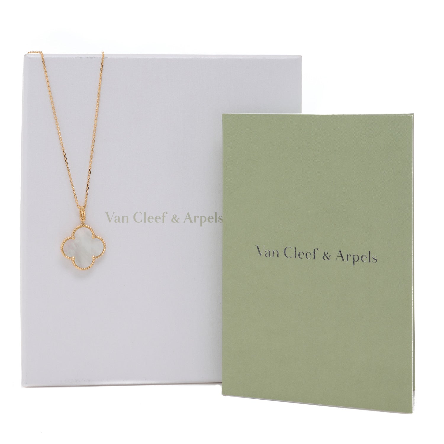 Van Cleef & Arpels 18K Yellow Gold Mother of Pearl Magic Alhambra Long Necklace 5 of 5