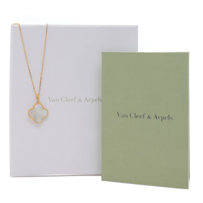 Van Cleef & Arpels 18K Yellow Gold Mother of Pearl Magic Alhambra Long Necklace 5 of 5