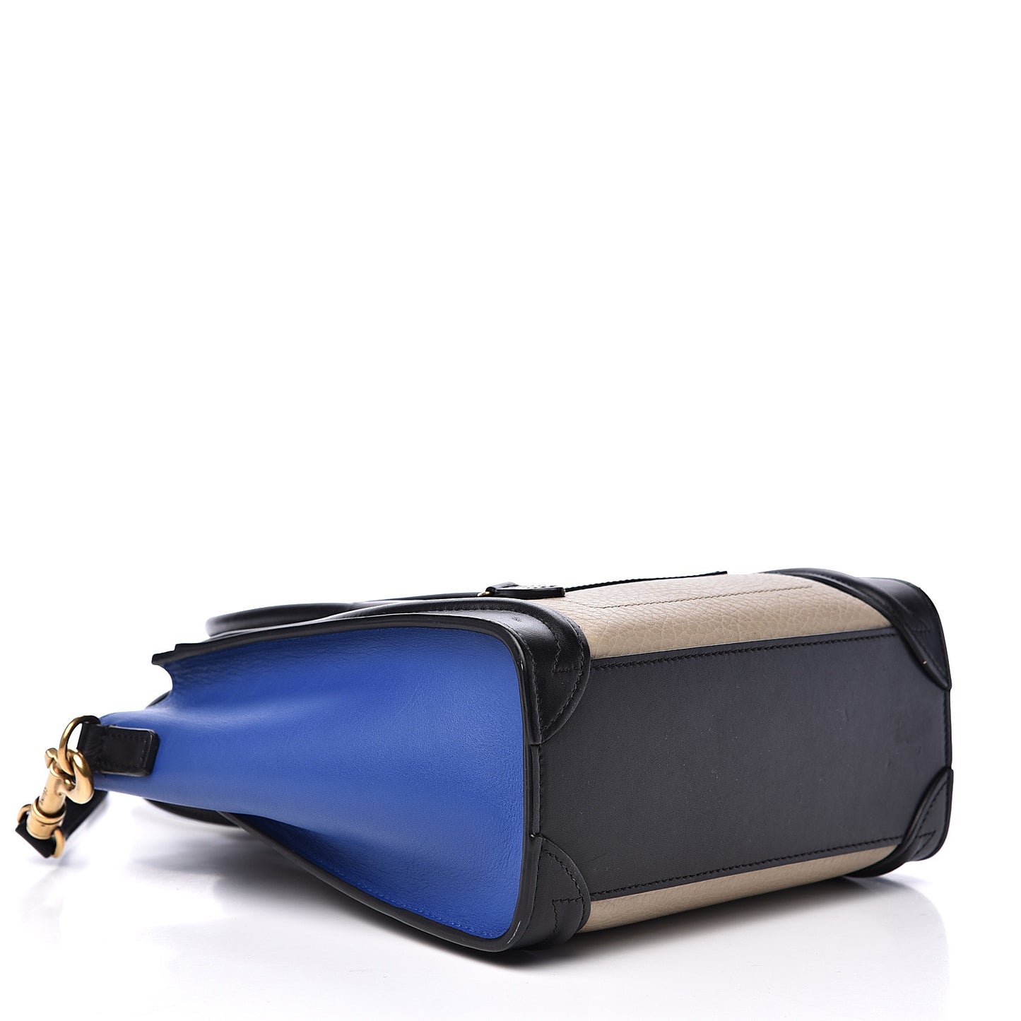 Elephant Calfskin Nano Tri-Color Luggage Beige