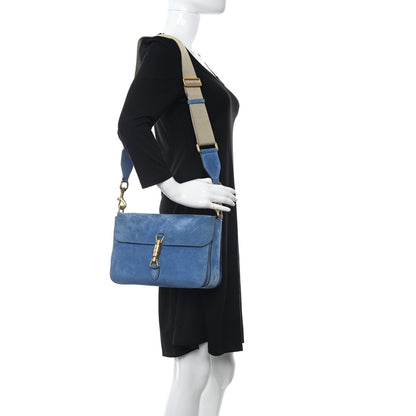 Gucci Soft Suede Small Jackie Shoulder Bag Cerulean Blue 2 of 10