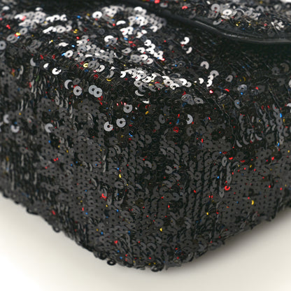 Chanel Sequin Small Single Flap Black Multicolor 10 of 10