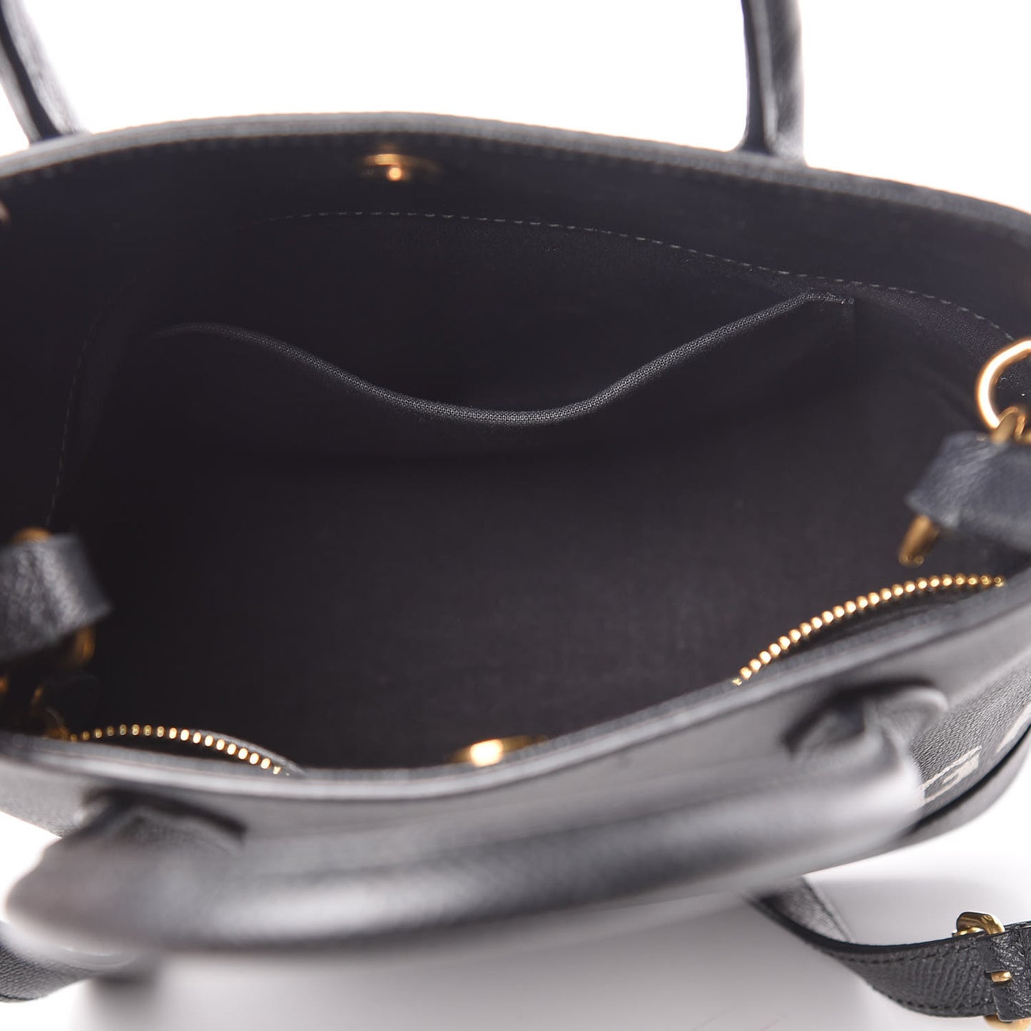 Grained Calfskin Ville Aj Tote XXS Black