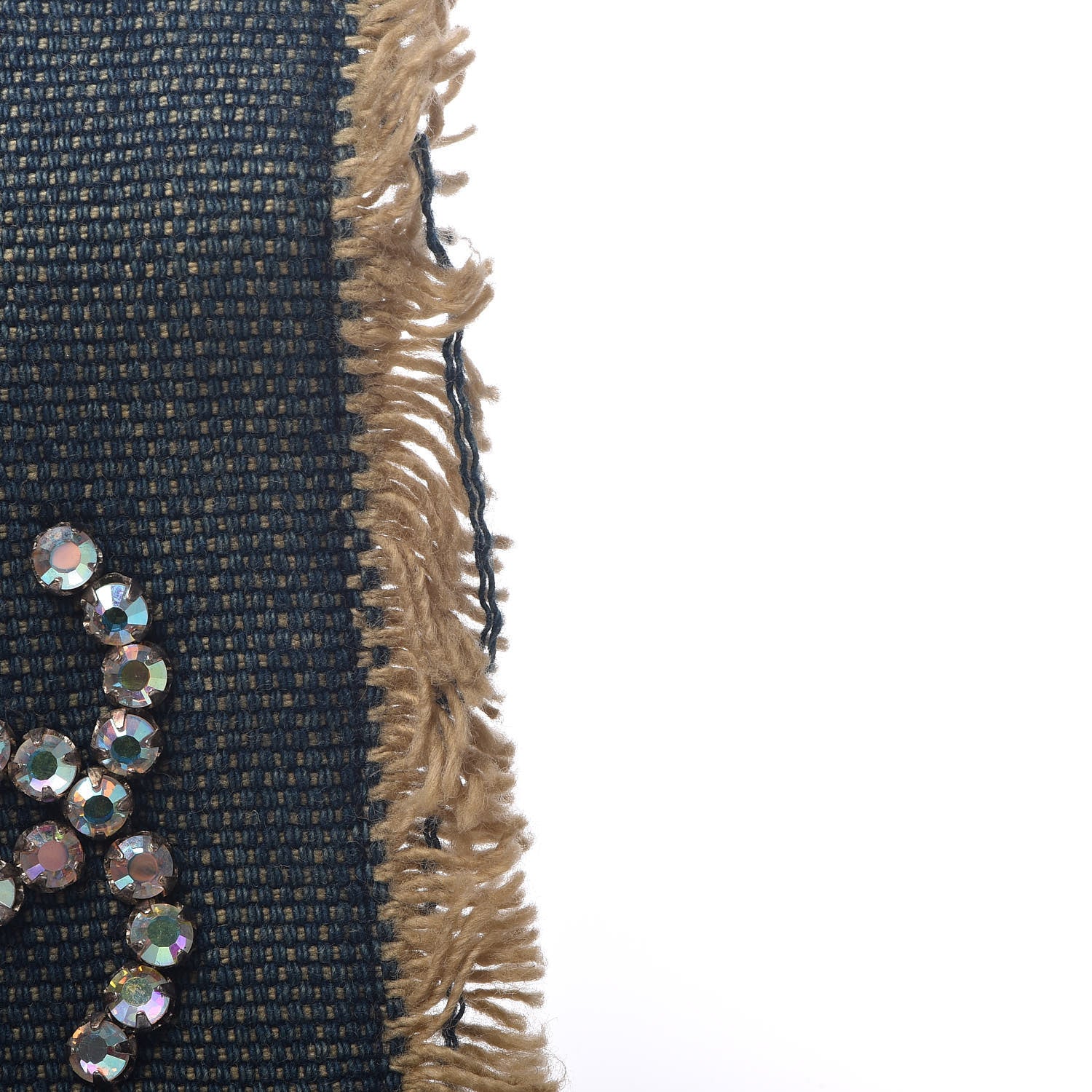 Chanel Denim Crystal CC Cuff 6 of 6