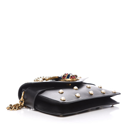 Gucci Nappa Pearl Studded Mini Queen Margaret Broadway Shoulder Bag Black 4 of 13