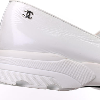 Chanel Patent Calfskin Mary Jane Strap Pumps 37 White 10 of 12