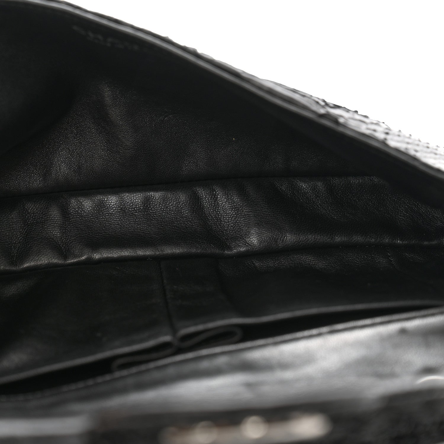 Chanel Metallic Snakeskin Sequin Flap Black 5 of 14