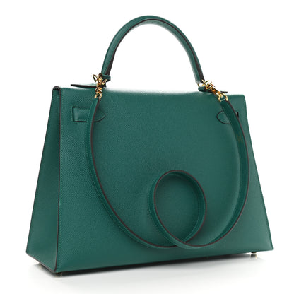 Hermes Epsom Kelly Sellier 32 Malachite 3 of 14