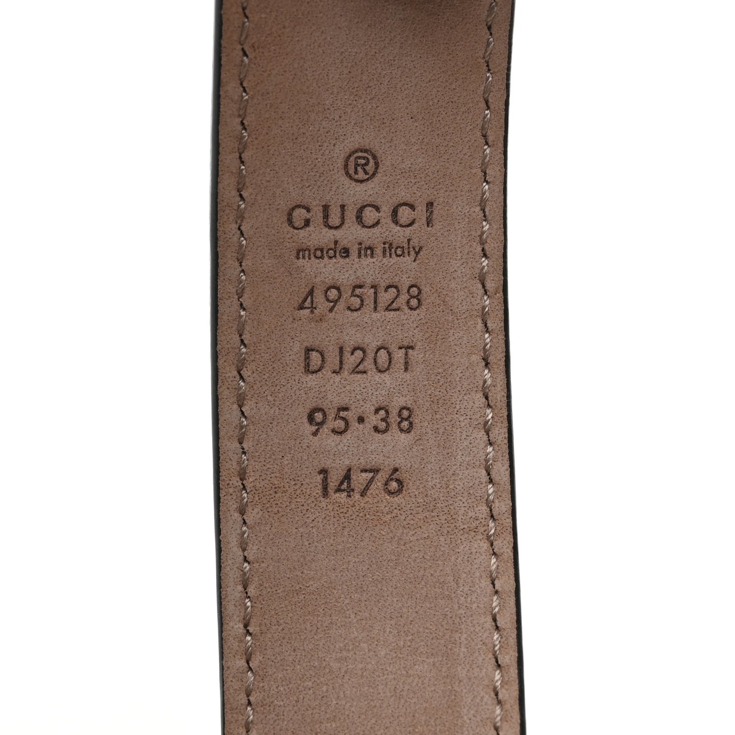 Calfskin Framed Double G Belt 95 38 Black