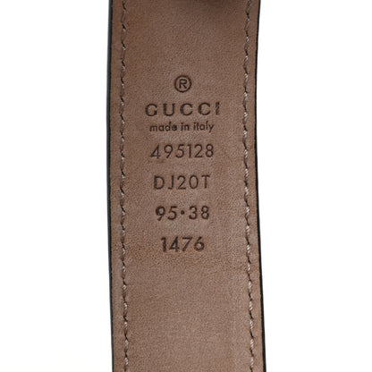 Gucci Calfskin Framed Double G Belt 95 38 Black 3 of 6